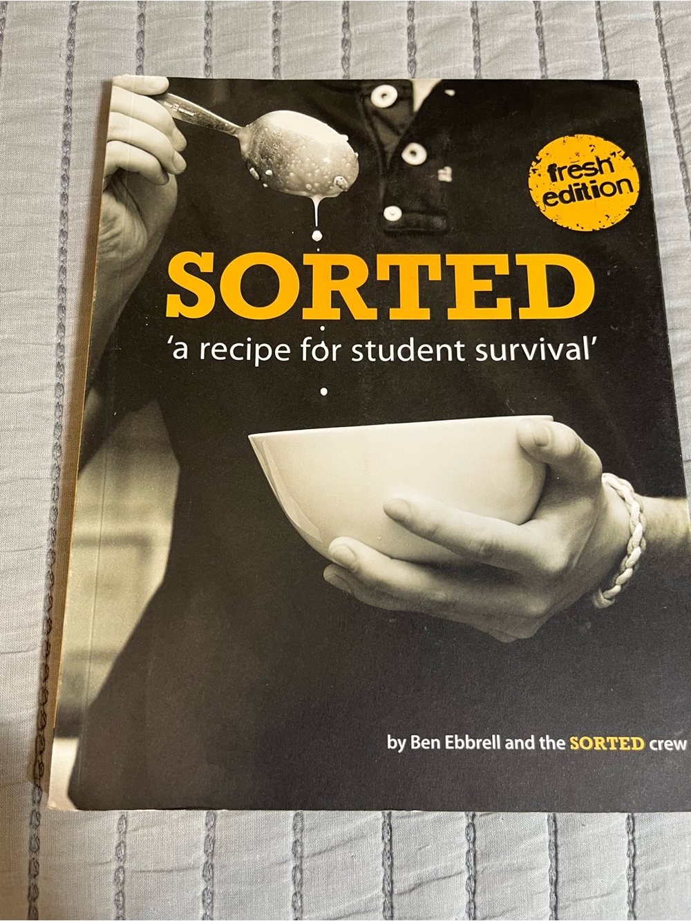 'a recipe for student survival' Cookbook - Yellow/Black Cover